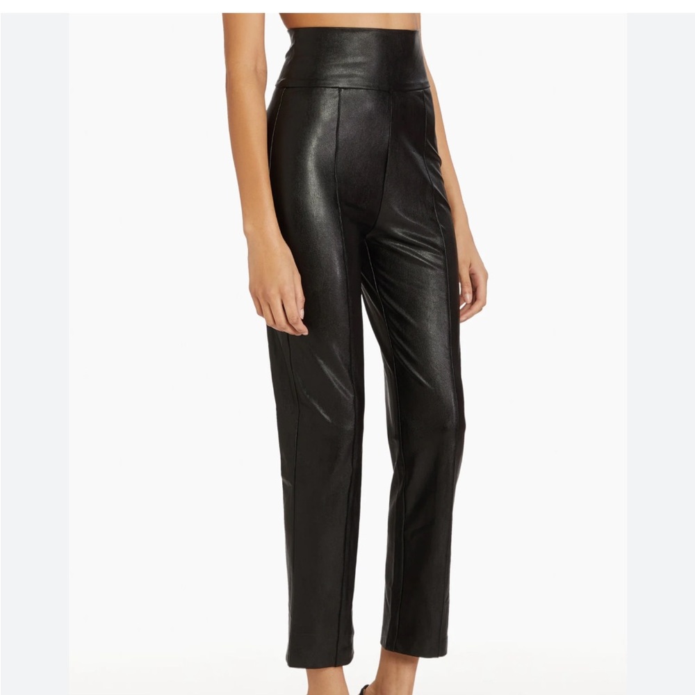 Amanda UPrichard romana black leather pants